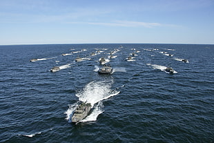 black powerboat lot, navy, boat, ship, military
