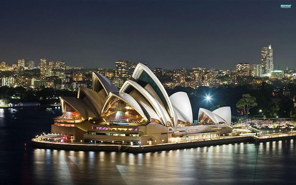 Sydney Opera House, cityscape, Sydney, Sydney Opera House, night HD wallpaper