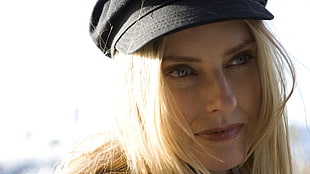 woman wearing black cap HD wallpaper