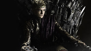 Game of Thrones, crown, Joffrey Baratheon, Iron Throne HD wallpaper