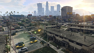 several cars, Grand Theft Auto V, Grand Theft Auto V PC, PC gaming, Rockstar Games HD wallpaper