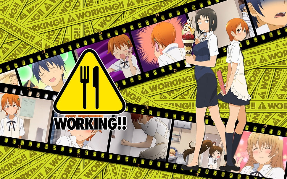 Working anime digital wallpaper HD wallpaper