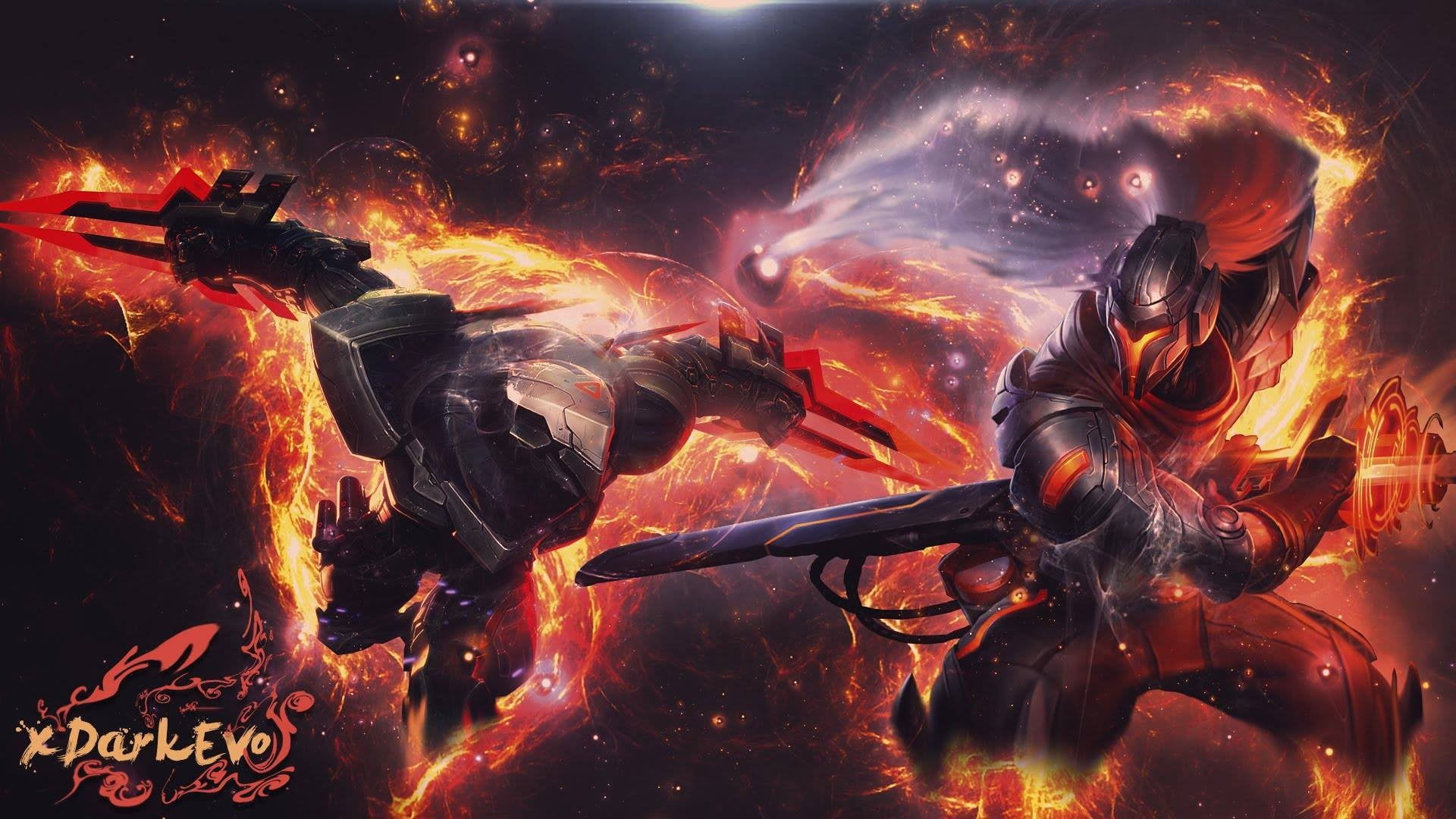 XDark Evo digital wallpaper, League of Legends, Zed, Yasuo HD wallpaper ...