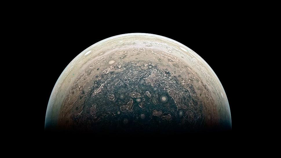 blue, brown, and gray planet, Jupiter, planet, space, NASA HD wallpaper
