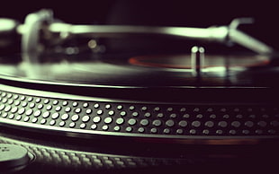 gray and black vinyl player, music, turntables HD wallpaper