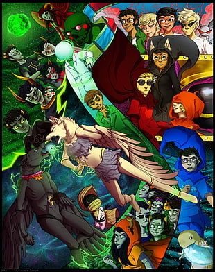 animated characters poster, Homestuck, artwork