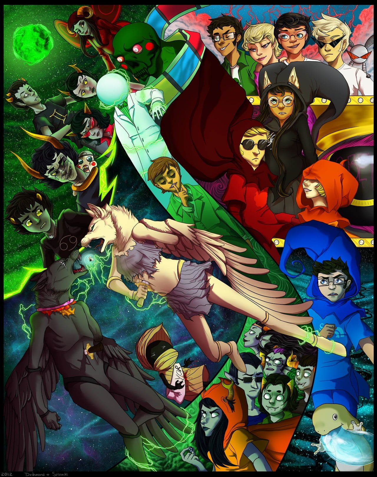 animated characters poster, Homestuck, artwork