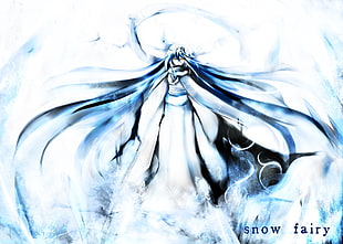 female anime Snow Fairy character standing illustration