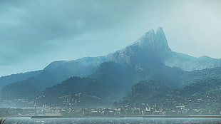 green mountain, Dishonored, dishonored 2, landscape