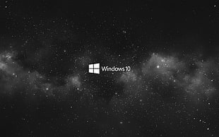 black and gray Samsung laptop, Windows 10, technology, minimalism, black HD wallpaper