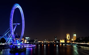 London Eye, London, London, London Eye, ferris wheel, Big Ben HD wallpaper