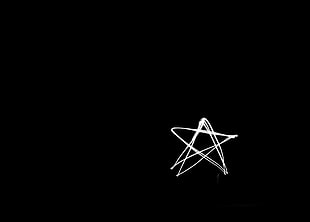 star illustration, Star, Black background, Light