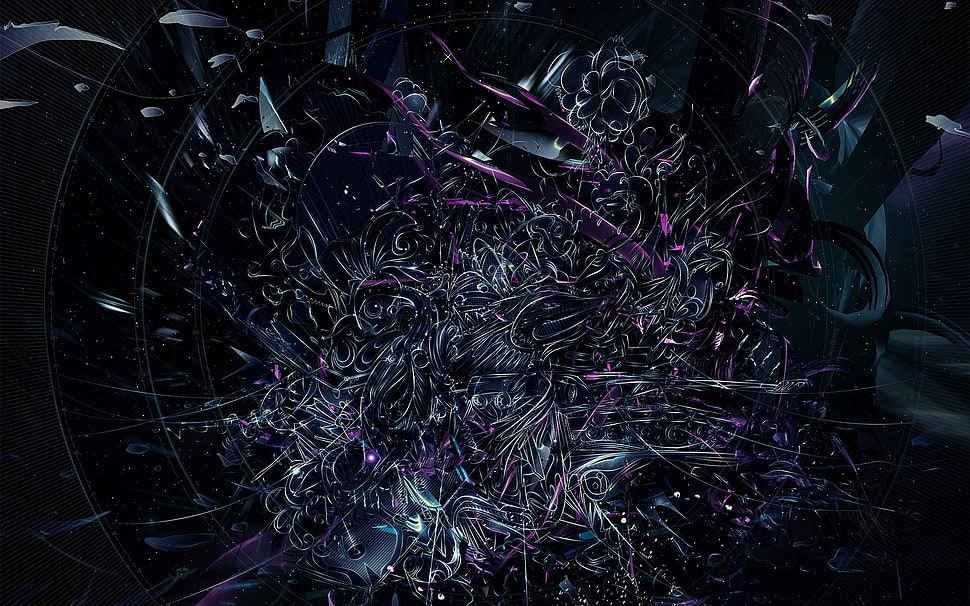black and purple wallpaper HD wallpaper