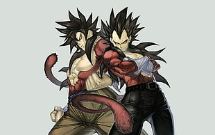 Vegita and Son Goku super Saiyan 4 poster