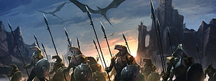lizard warriors illustration, Endless Legend, video games, PC gaming