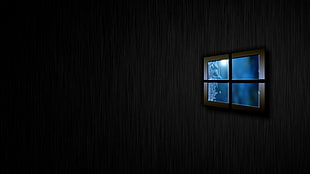brown wooden window, Microsoft Windows, Windows 10 HD wallpaper