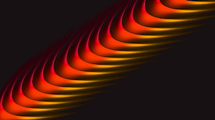 red and yellow waves wallpaper HD wallpaper