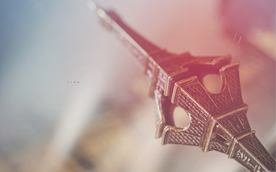 brown Eiffel tower miniature HD wallpaper