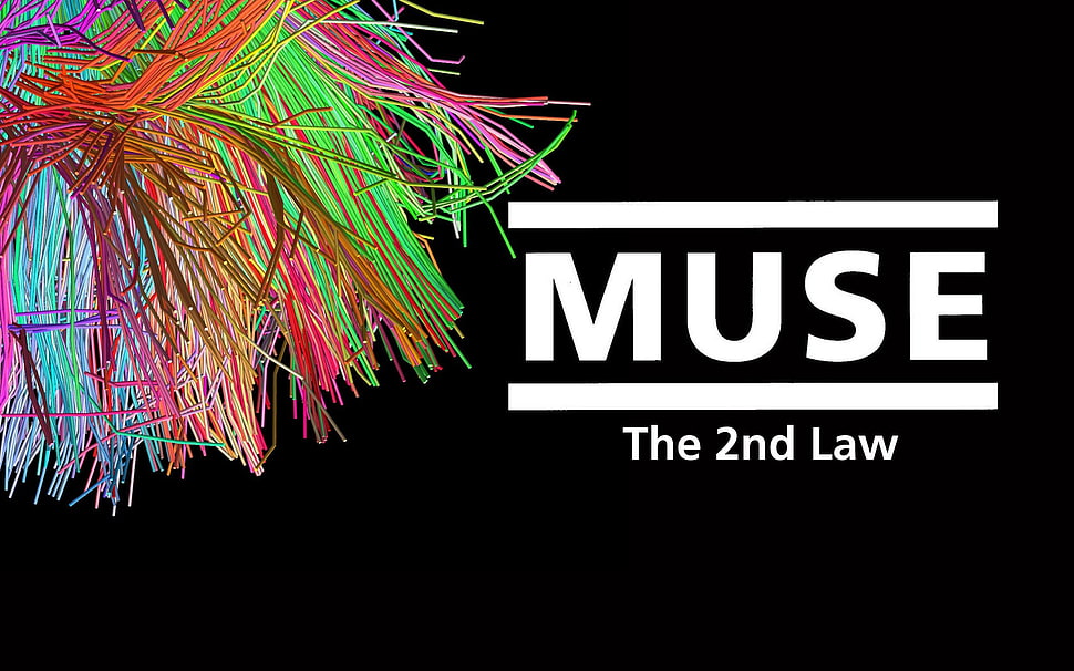 black background with text overlay, Muse  HD wallpaper