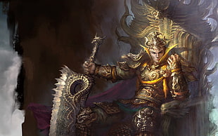 League of Legends champion art, warrior, artwork, armor, sword HD wallpaper