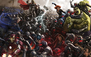 Marvel poster, Avengers: Age of Ultron, The Avengers, Hulk, Thor HD wallpaper