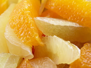 slice orange fruits
