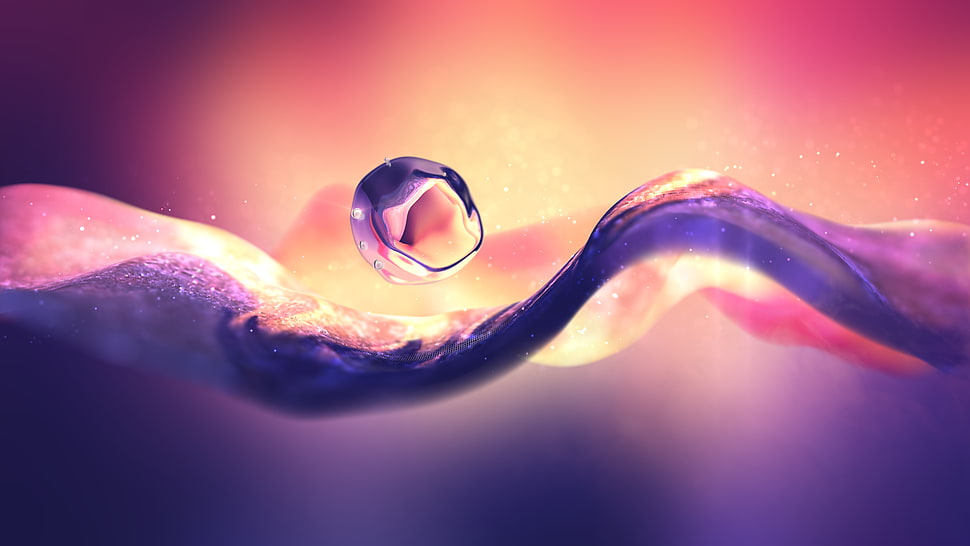 dew on textile illustration, waveforms, CGI, digital art, colorful HD wallpaper