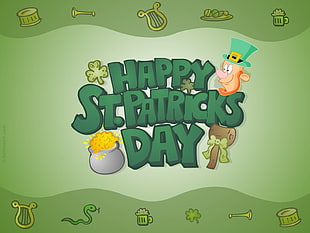 Happy St. Patrick's Day texti HD wallpaper
