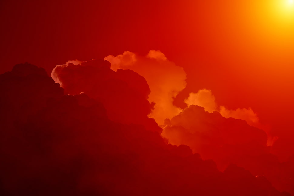clouds at golden hour HD wallpaper