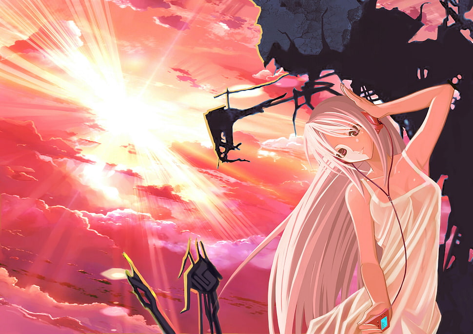 female anime character wallpaper HD wallpaper