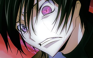 black haired man anime character, Code Geass, Lamperouge Lelouch