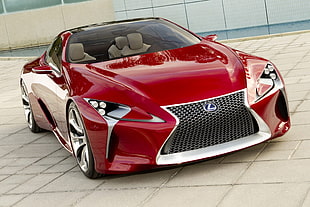 red Lexus concept car