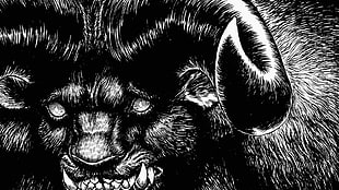 Demon illustration, Kentaro Miura, Berserk, Zodd HD wallpaper