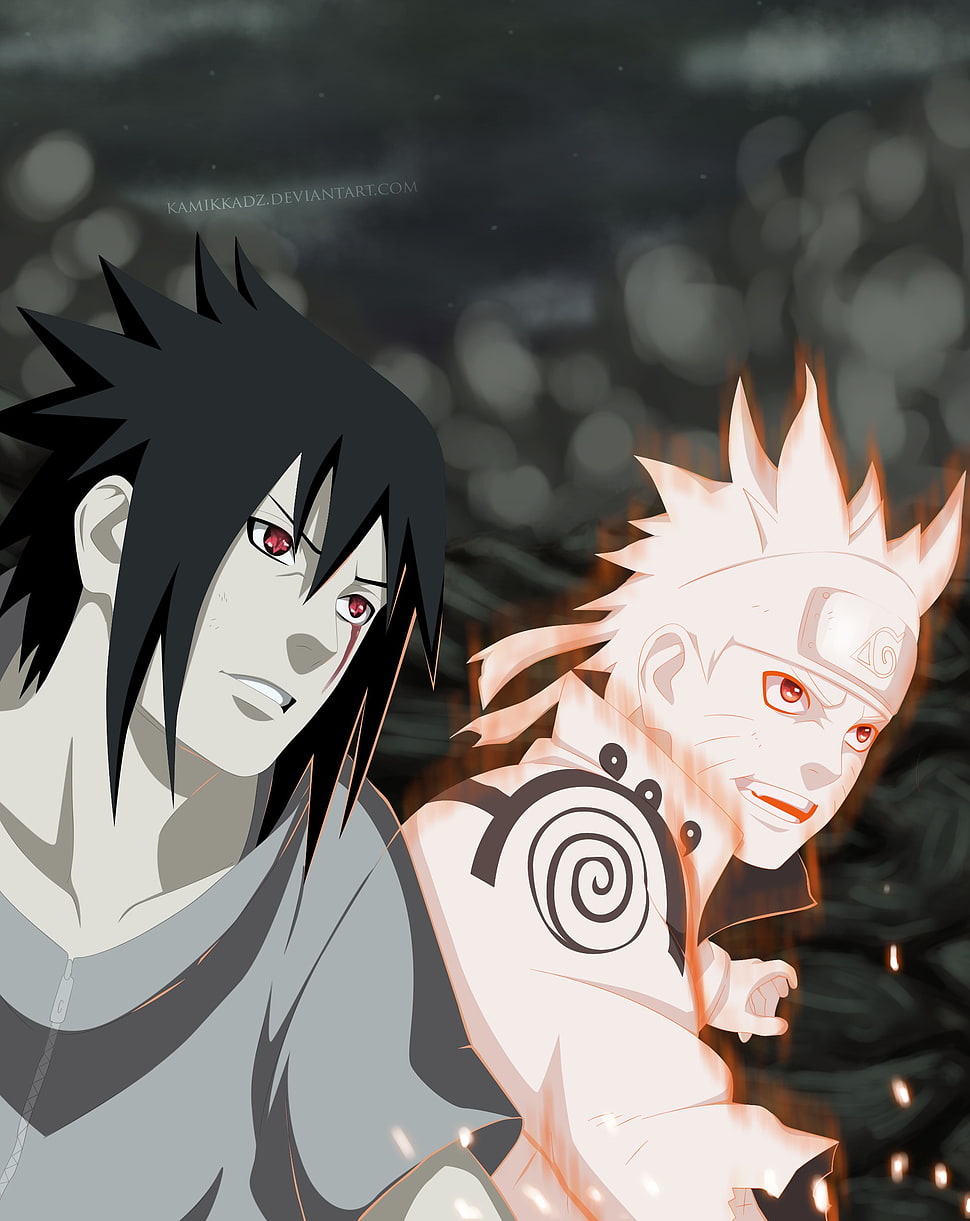 Naruto and Sasuke HD wallpaper
