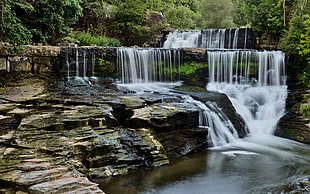 timelapse photography of water falls, senica HD wallpaper