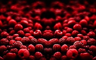 shallow focus photography of raspberries