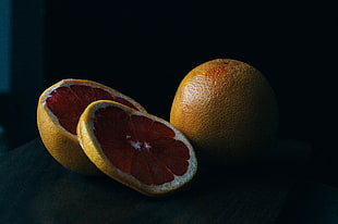 orange fruit, Grapefruit, Fruit, Slicing