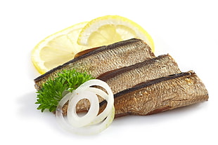steam fish with slice lemon HD wallpaper