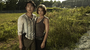 Lauren Cohan and Steven Yeun, The Walking Dead, Steven Yeun HD wallpaper