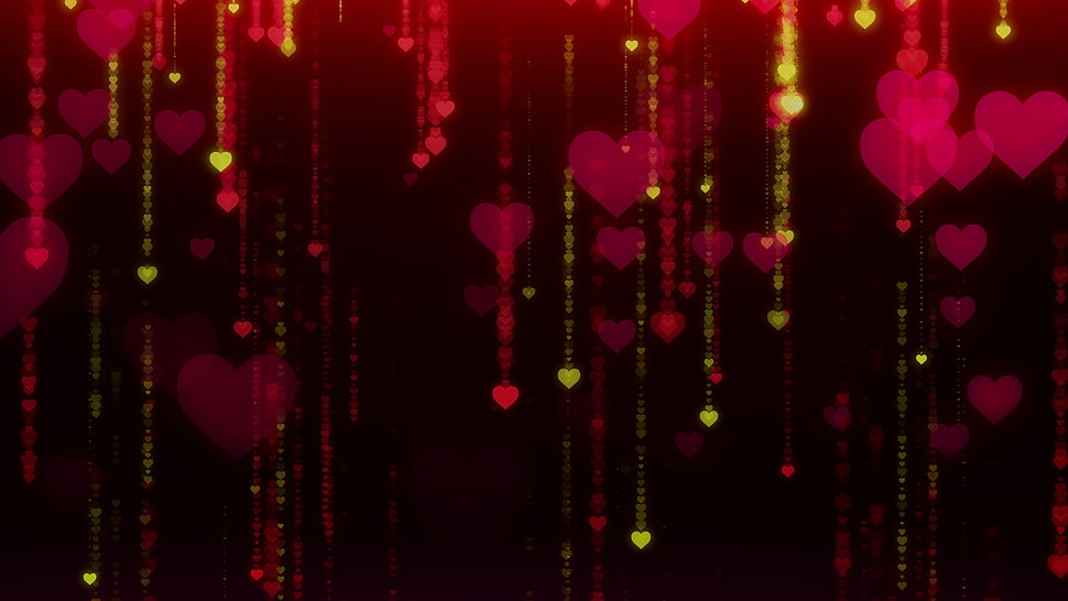 Heart,  Glare,  Dark background HD wallpaper