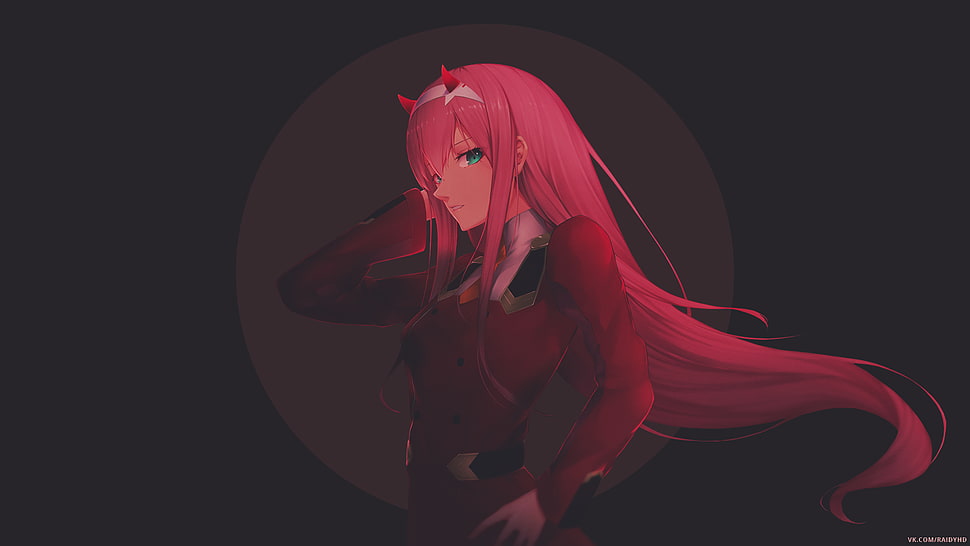 female pink haired anime, anime, anime girls, picture-in-picture, Darling in the FranXX HD wallpaper