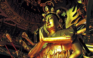 Structural shot of hindu god statue