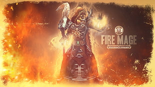 Fire Mage illustration, World of Warcraft: Warlords of Draenor, magician
