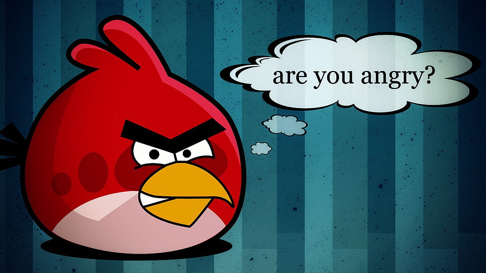 red Angry Bird illustration, Angry Birds, video games, artwork HD wallpaper