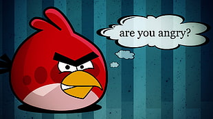 red Angry Bird illustration, Angry Birds, video games, artwork
