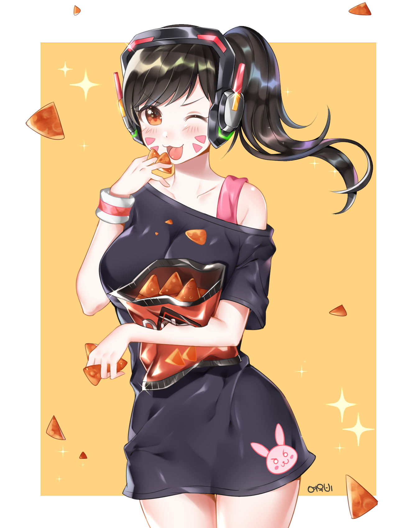 female animation character, anime, anime girls, Overwatch, D.Va (Overwatch)