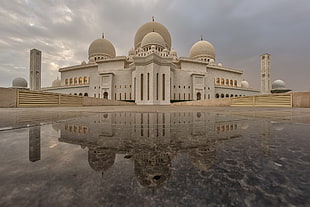 white and brown concrete building, Islam, Islamic architecture, mosque