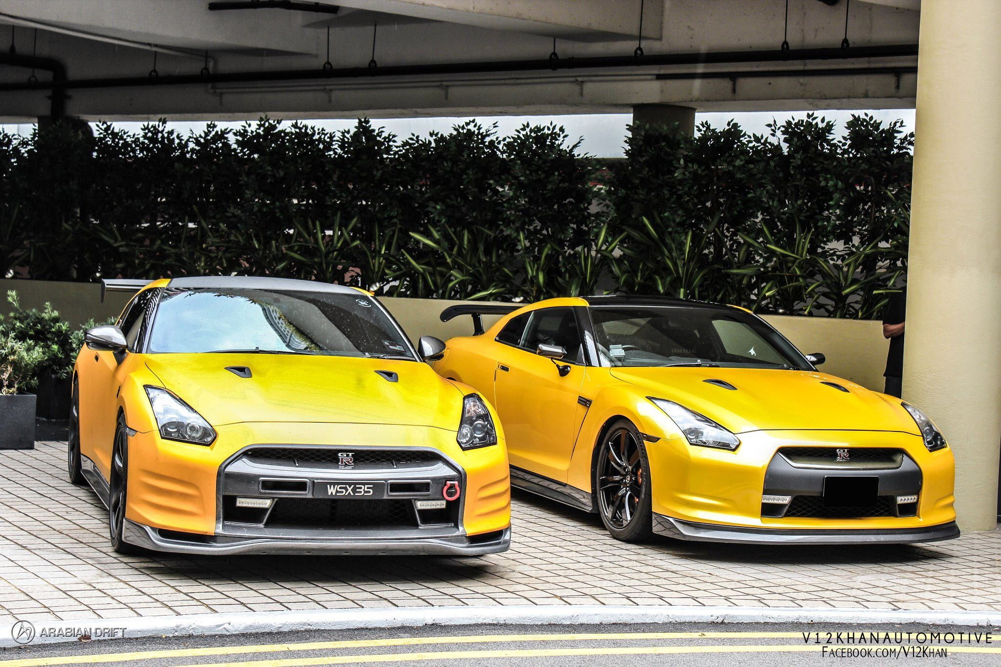 Two Yellow Nissan Gtr R 35 Car Nissan Yellow Cars Hd Wallpaper Images, Photos, Reviews