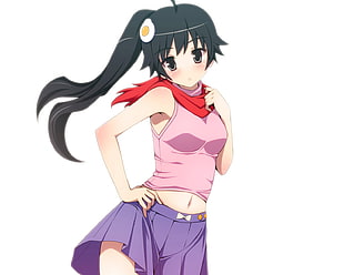 black hair female anime character