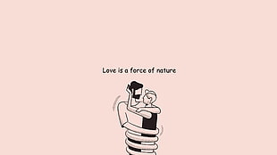 illustration of love is a force of nature, love, gay HD wallpaper